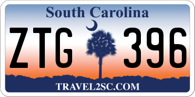 SC license plate ZTG396