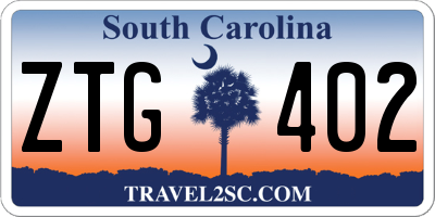 SC license plate ZTG402