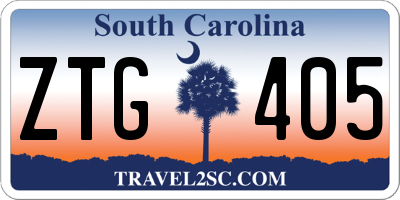 SC license plate ZTG405