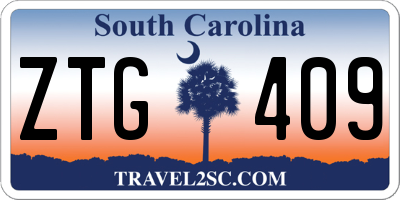 SC license plate ZTG409