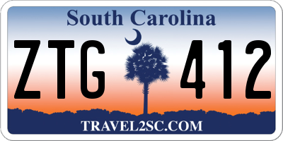SC license plate ZTG412