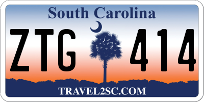 SC license plate ZTG414