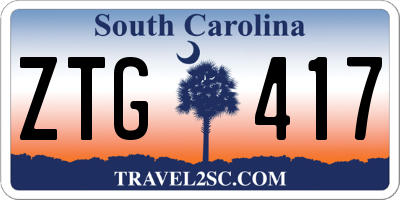 SC license plate ZTG417