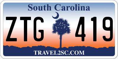 SC license plate ZTG419