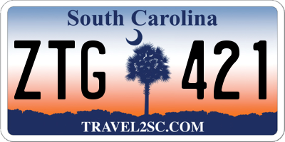 SC license plate ZTG421