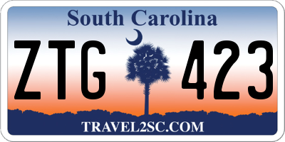 SC license plate ZTG423