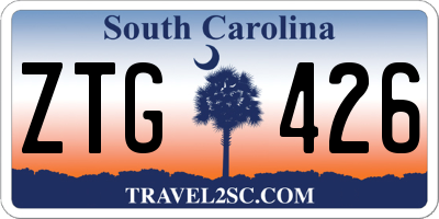 SC license plate ZTG426