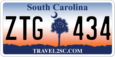 SC license plate ZTG434
