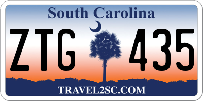 SC license plate ZTG435