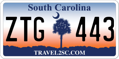 SC license plate ZTG443