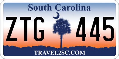 SC license plate ZTG445