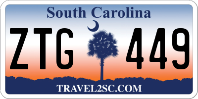 SC license plate ZTG449