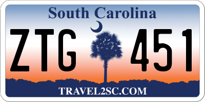 SC license plate ZTG451