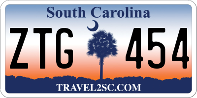 SC license plate ZTG454