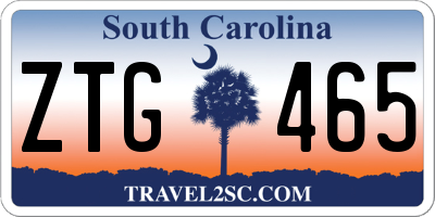SC license plate ZTG465