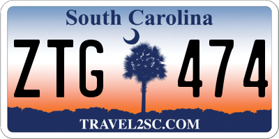 SC license plate ZTG474