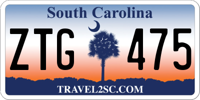 SC license plate ZTG475