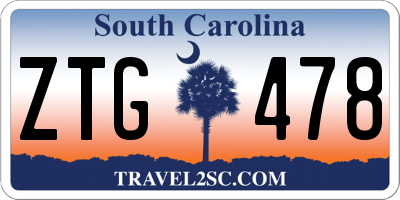 SC license plate ZTG478