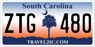 SC license plate ZTG480