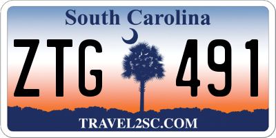 SC license plate ZTG491