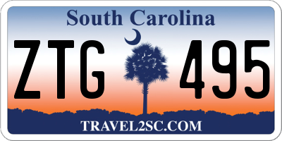 SC license plate ZTG495
