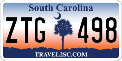 SC license plate ZTG498