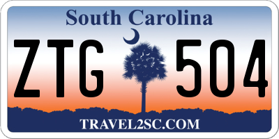 SC license plate ZTG504