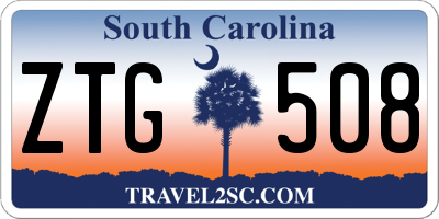 SC license plate ZTG508