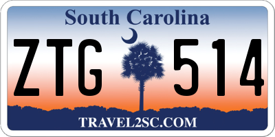 SC license plate ZTG514