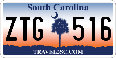 SC license plate ZTG516