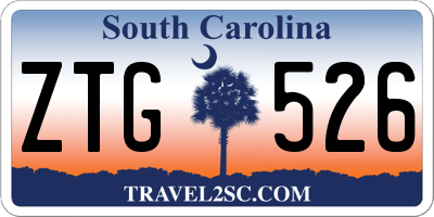 SC license plate ZTG526