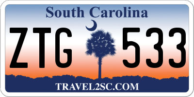 SC license plate ZTG533