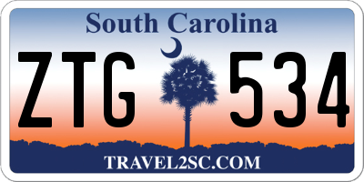 SC license plate ZTG534