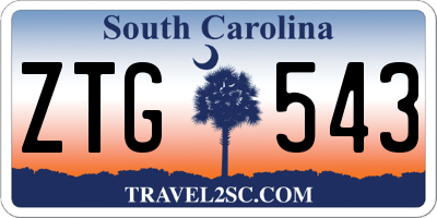 SC license plate ZTG543