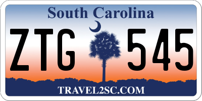 SC license plate ZTG545