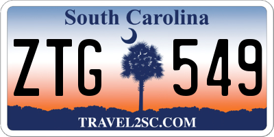 SC license plate ZTG549