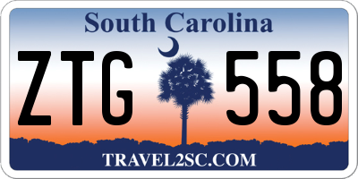 SC license plate ZTG558