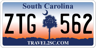 SC license plate ZTG562