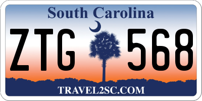 SC license plate ZTG568