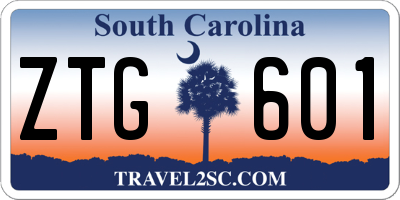 SC license plate ZTG601