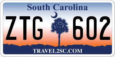 SC license plate ZTG602