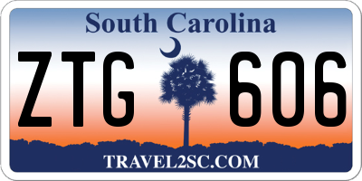 SC license plate ZTG606