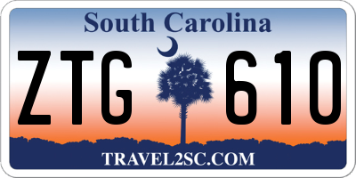 SC license plate ZTG610