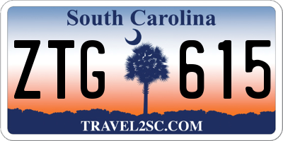 SC license plate ZTG615