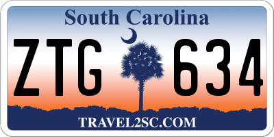 SC license plate ZTG634