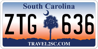 SC license plate ZTG636