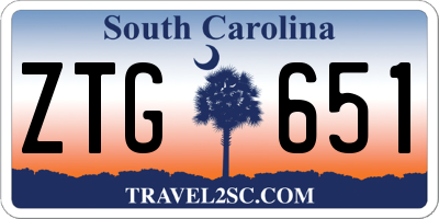 SC license plate ZTG651