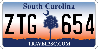SC license plate ZTG654