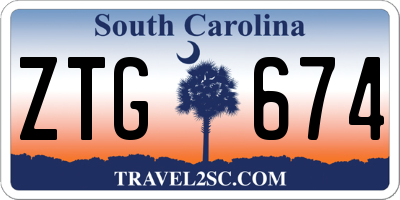SC license plate ZTG674