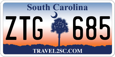 SC license plate ZTG685
